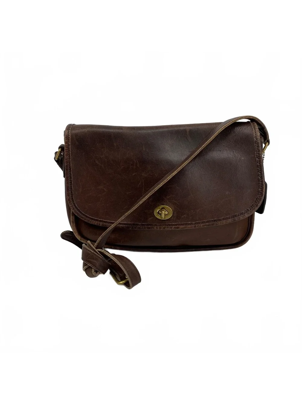 Coach Brown Leather Crossbody Bag | Vintage City Purse OS